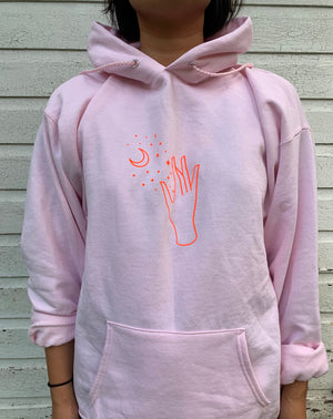 Crescent Moon Vintage Hoodie - Best Pink Hoodie Online 