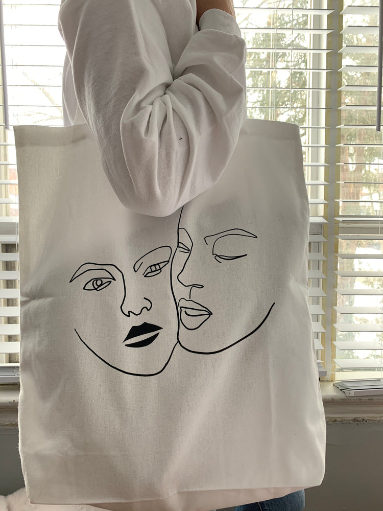 Feminine Line Art Tote Bag - Best White Bag 2020